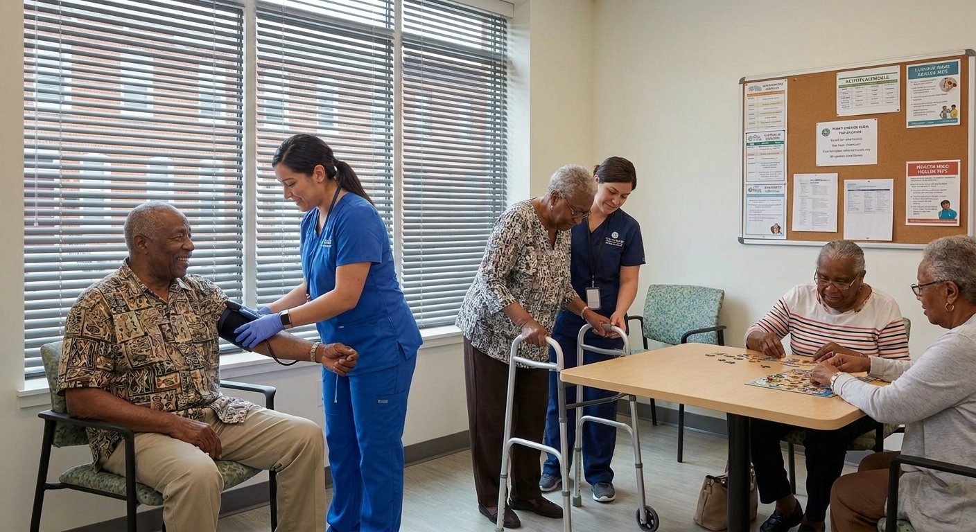Adult medical day care services and support for families in Baltimore
